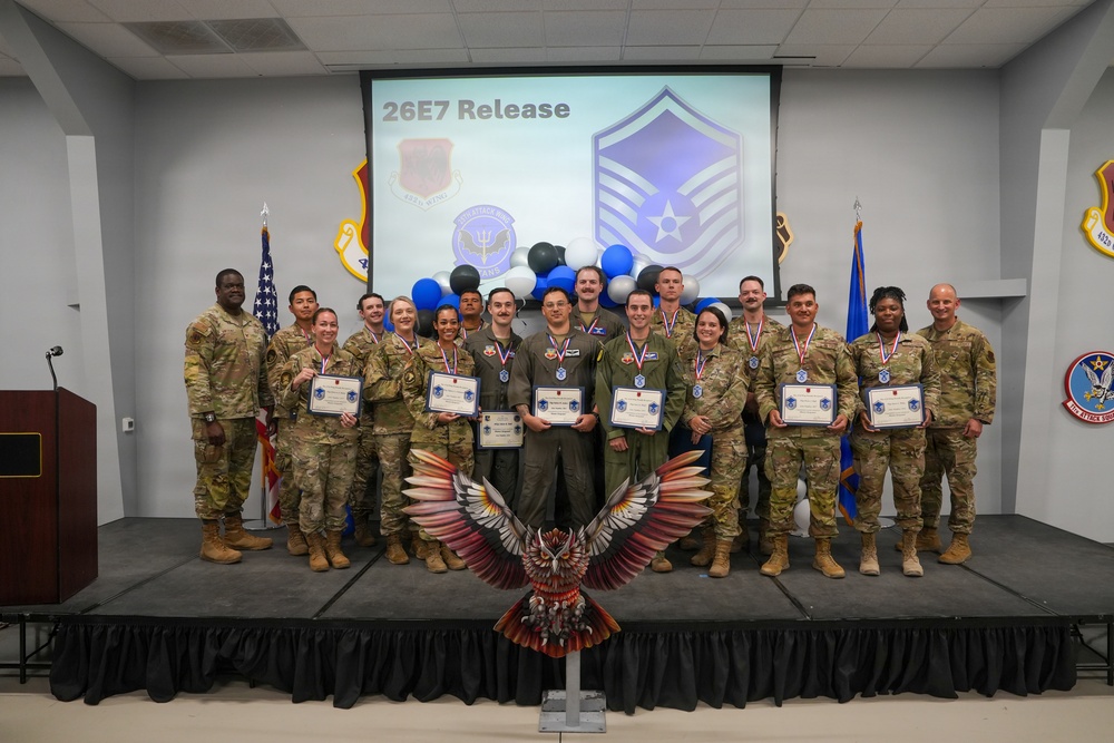 Newly selected master sergeant selects celebrated at Creech Air Force Base