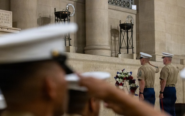 Fleet Week Baltimore wreath-laying ceremony