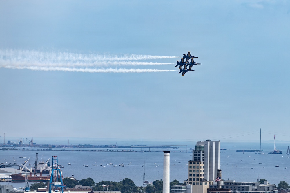The Blue Angels Fly Over Baltimore