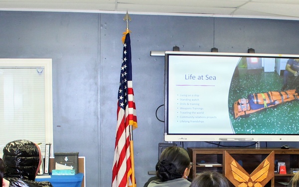 NMRTC Patuxent River Sailor Shares Fleet Experience with Local AFJROTC Cadets