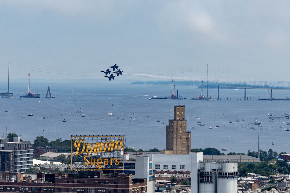 The Blue Angels Fly Over Baltimore