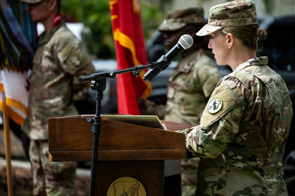 94th Army Air and Missile Defense Command's Headquarters and Headquarters Battery Change of Command Ceremony