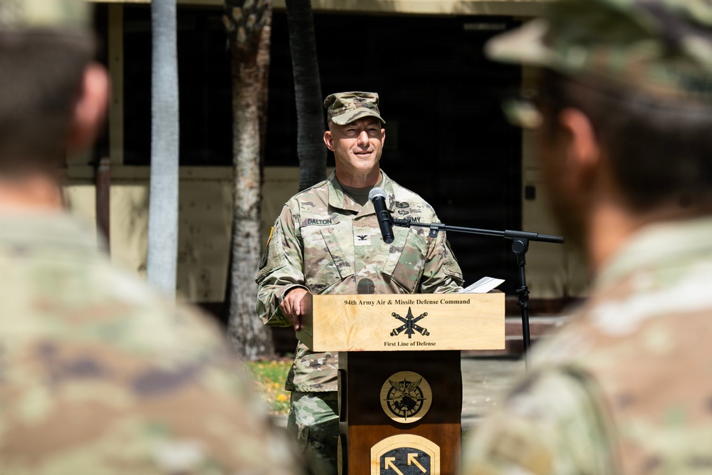 94th Army Air and Missile Defense Command's Headquarters and Headquarters Battery Change of Command Ceremony