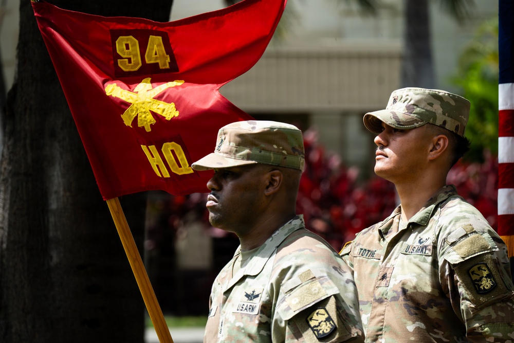 94th Army Air and Missile Defense Command's Headquarters and Headquarters Battery Change of Command Ceremony