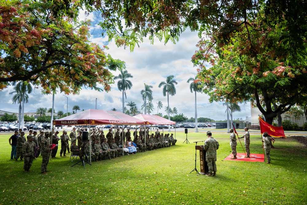94th Army Air and Missile Defense Command's Headquarters and Headquarters Battery Change of Command Ceremony
