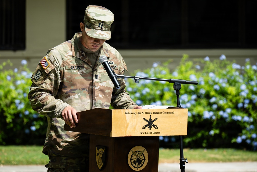94th Army Air and Missile Defense Command's Headquarters and Headquarters Battery Change of Command Ceremony