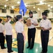 Leadership in Action: Navy Corpsman Inspects NJROTC Platoon