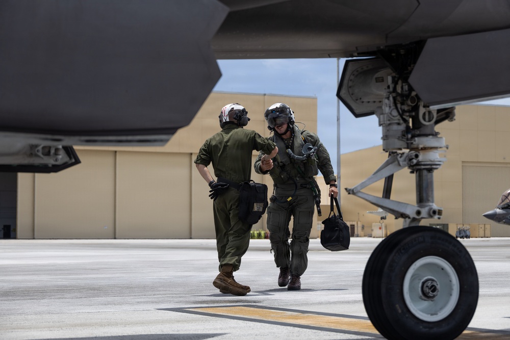 VMFA-242 flies during Valiant Shield