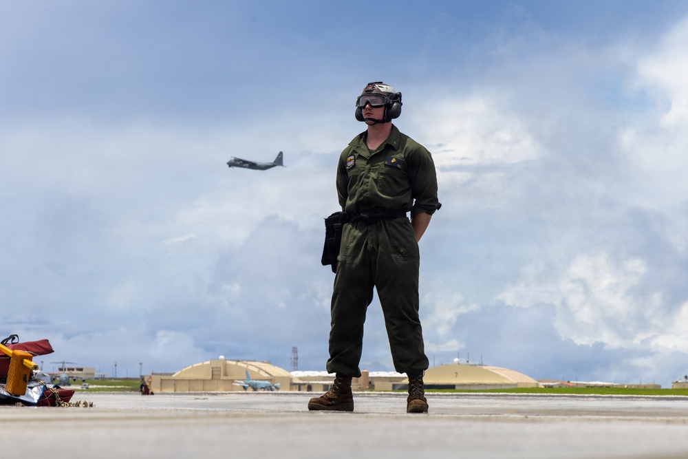 VMFA-242 flies out of Andersen Air Force Base during Valiant Shield 2026