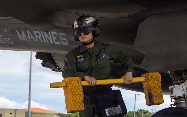 VMFA-242 flies out of Andersen Air Force Base during Valiant Shield 2026