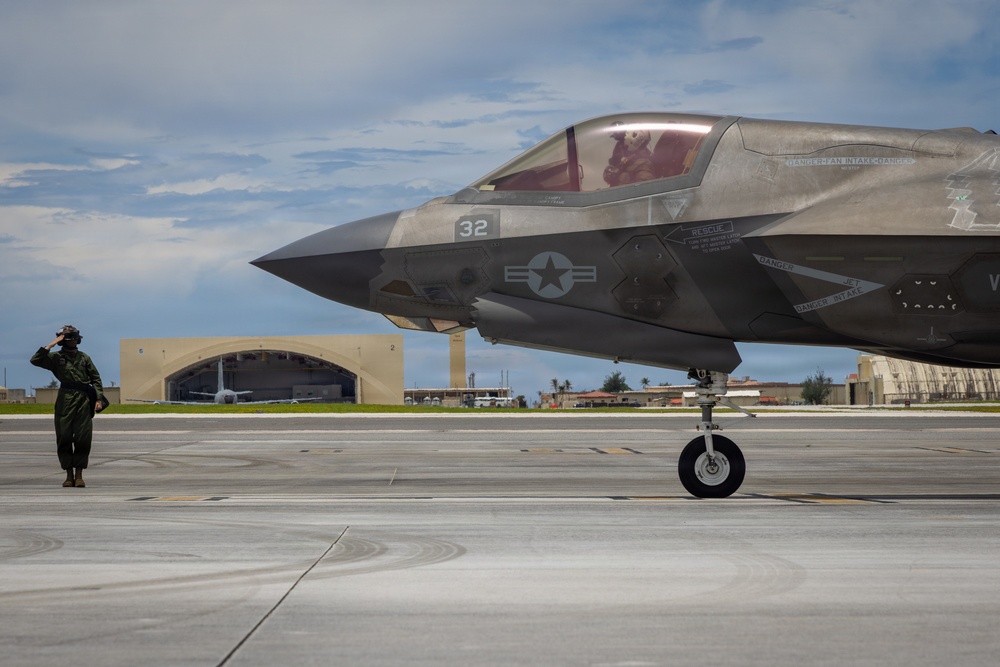 VMFA-242 flies out of Andersen Air Force Base during Valiant Shield 2026
