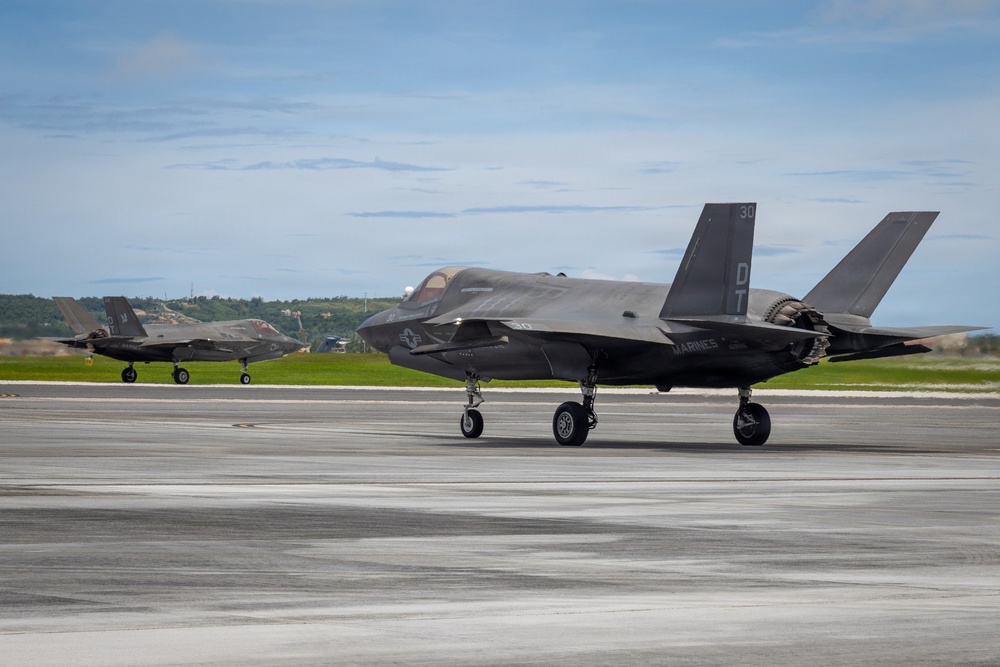 VMFA-242 flies out of Andersen Air Force Base during Valiant Shield 2026