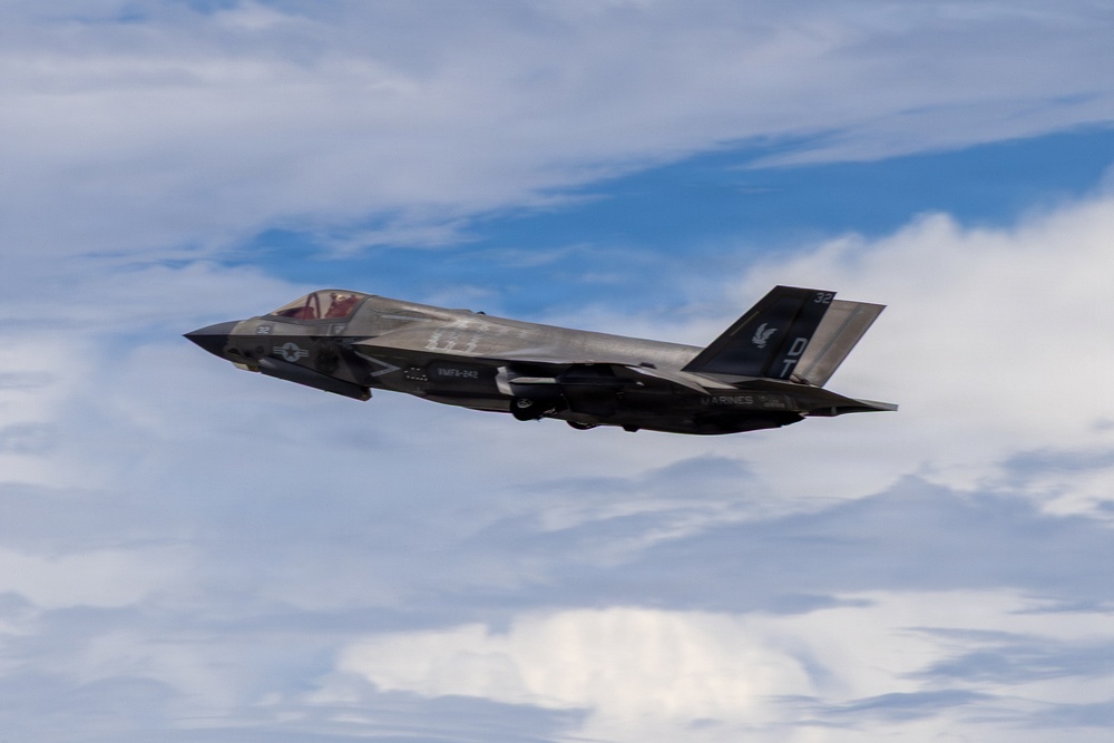 VMFA-242 flies out of Andersen Air Force Base during Valiant Shield 2026