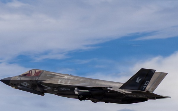 VMFA-242 flies out of Andersen Air Force Base during Valiant Shield 2026