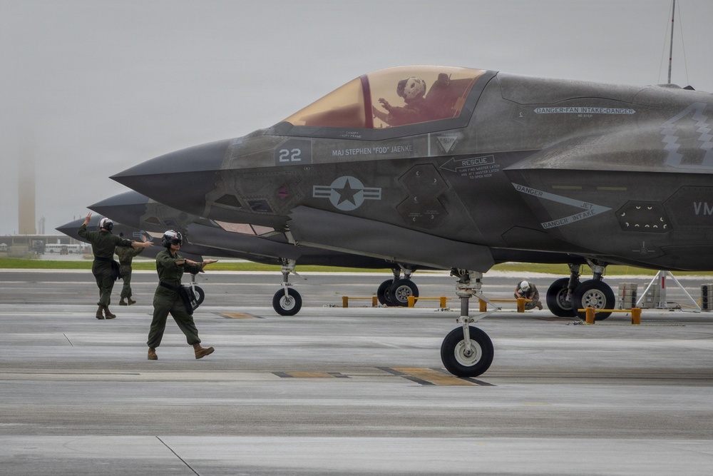 VMFA-242 flies out of Andersen Air Force Base during Valiant Shield 2026