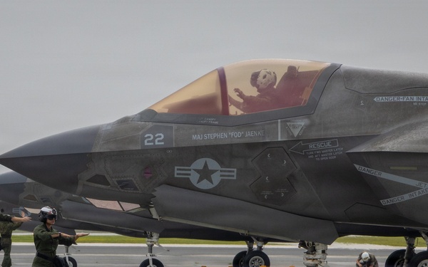 VMFA-242 flies out of Andersen Air Force Base during Valiant Shield 2026