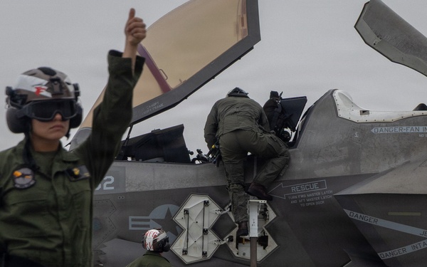 VMFA-242 flies out of Andersen Air Force Base during Valiant Shield 2026