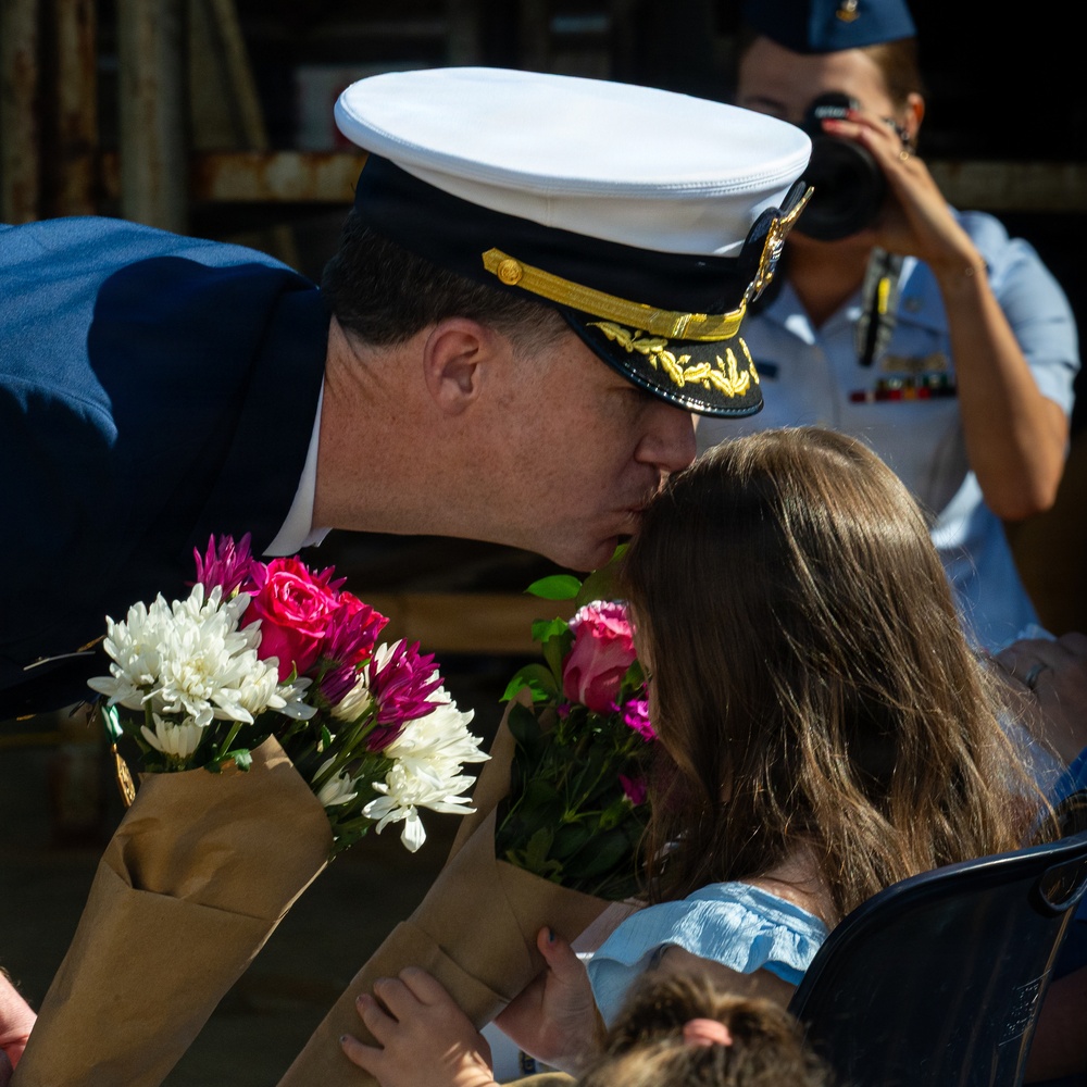 Coast Guard Cutter Cypress holds change of command ceremony