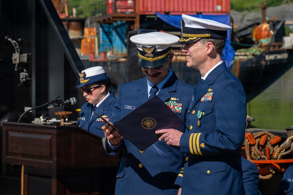 Coast Guard Cutter Cypress holds change of command ceremony