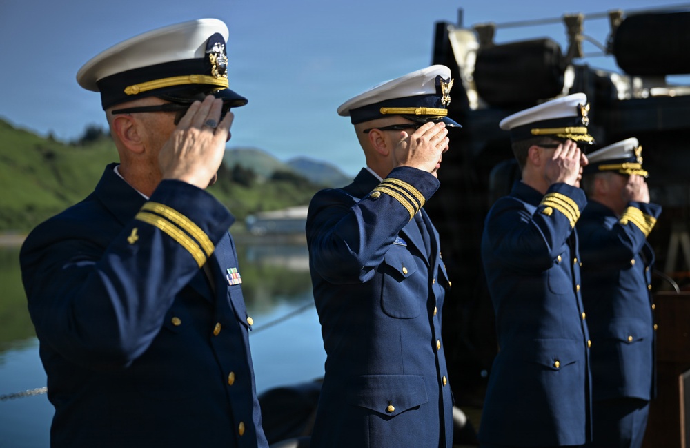 Coast Guard Cutter Cypress holds change of command ceremony