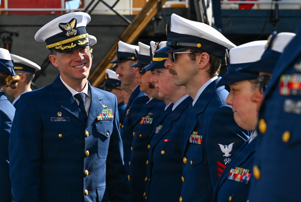Coast Guard Cutter Cypress holds change of command ceremony