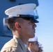 U.S. Marines and Sailors man the rails aboard the USS Arlington (LPD-24)