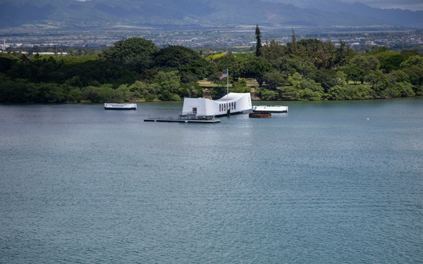 U.S. Marines, Sailors man the rails at Joint Base Pearl Harbor-Hickam
