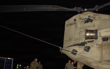 1-228th Aviation Regiment and 612th Air Base Squadron, arrive in Panama City, Panama, in preparation to render aid to Venezuela
