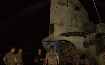 1-228th Aviation Regiment and 612th Air Base Squadron, arrive in Panama City, Panama, in preparation to render aid to Venezuela