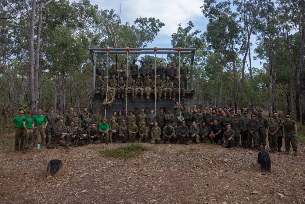 MRF-D Marines, Sailors, ADF soldiers hold Navy Corpsman Birthday obstacle course, cake-cutting ceremony