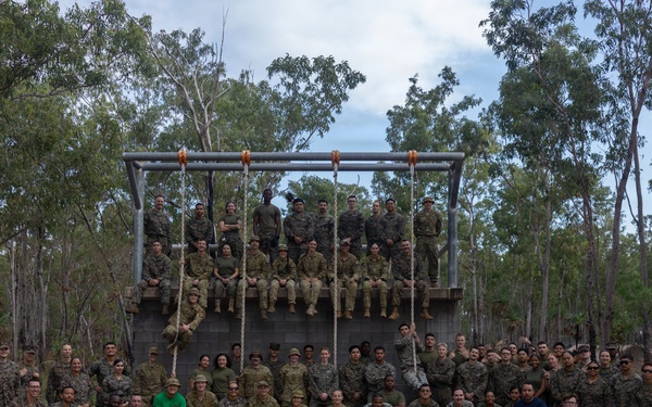 MRF-D Marines, Sailors, ADF soldiers hold Navy Corpsman Birthday obstacle course, cake-cutting ceremony