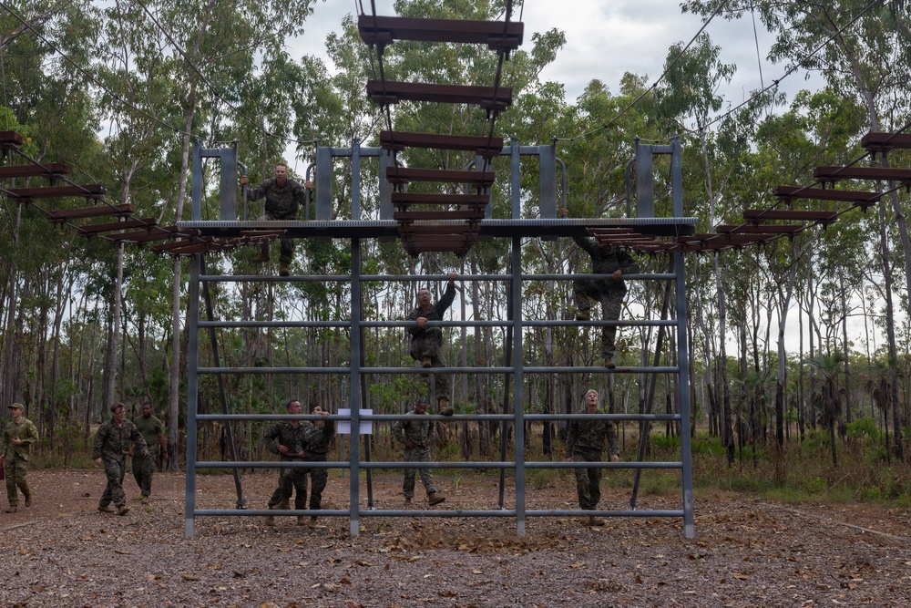 MRF-D Marines, Sailors, ADF soldiers hold Navy Corpsman Birthday obstacle course, cake-cutting ceremony