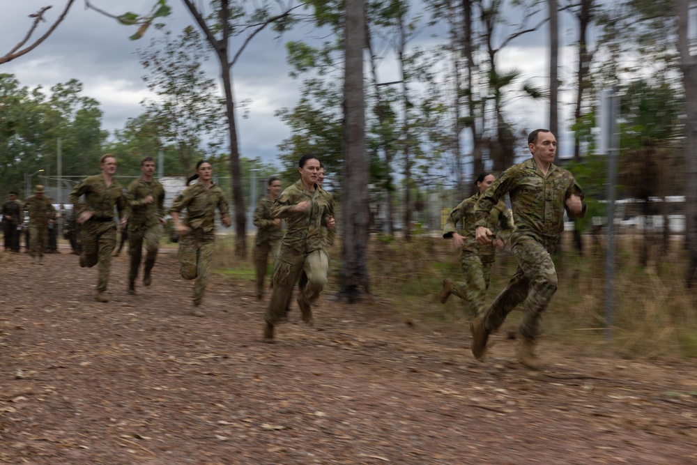 MRF-D Marines, Sailors, ADF soldiers hold Navy Corpsman Birthday obstacle course, cake-cutting ceremony