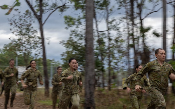 MRF-D Marines, Sailors, ADF soldiers hold Navy Corpsman Birthday obstacle course, cake-cutting ceremony