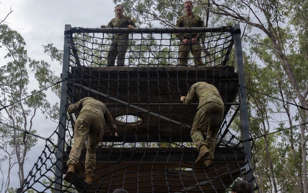 MRF-D Marines, Sailors, ADF soldiers hold Navy Corpsman Birthday obstacle course, cake-cutting ceremony
