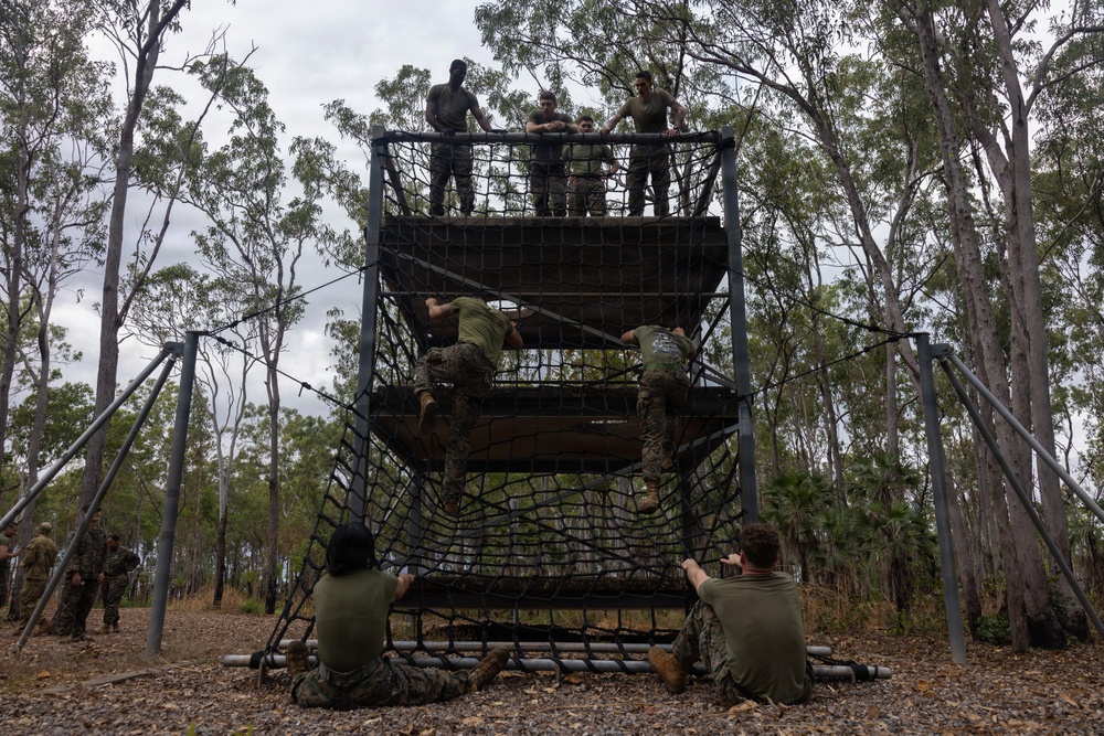 MRF-D Marines, Sailors, ADF soldiers hold Navy Corpsman Birthday obstacle course, cake-cutting ceremony
