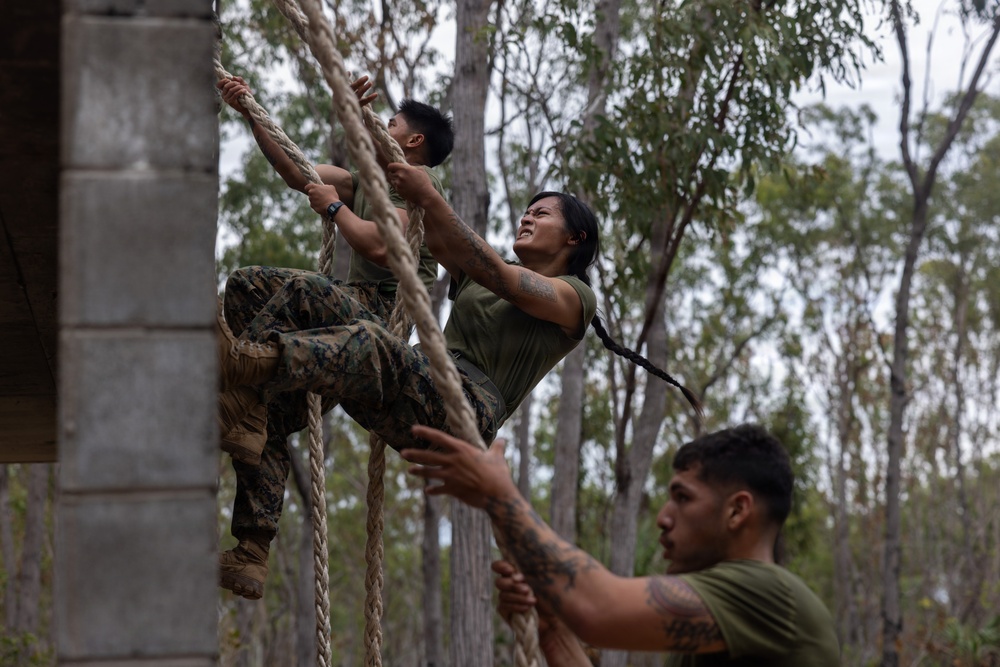 MRF-D Marines, Sailors, ADF soldiers hold Navy Corpsman Birthday obstacle course, cake-cutting ceremony