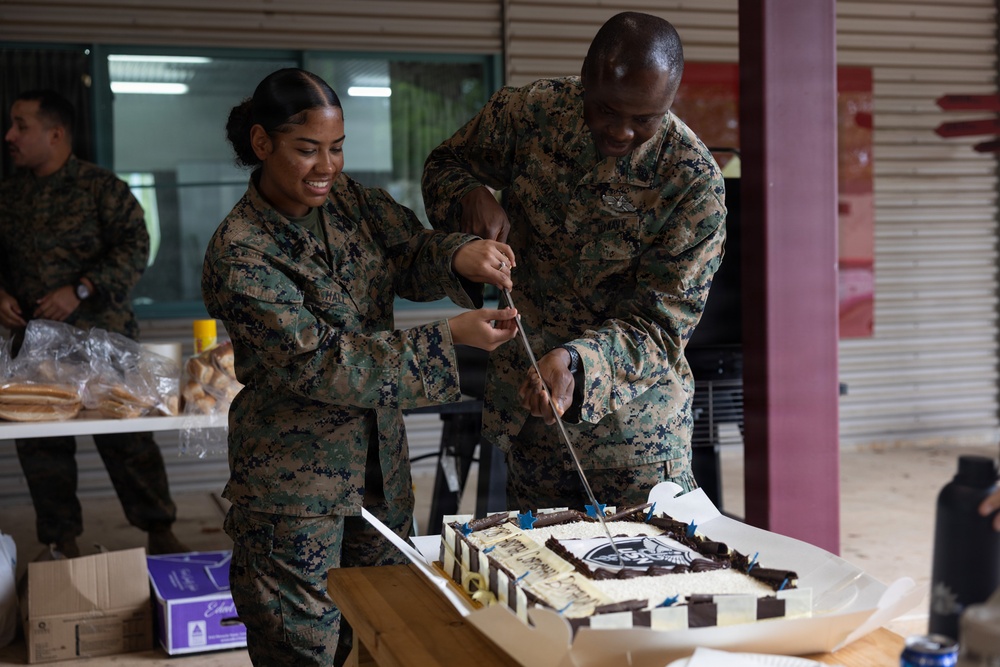 MRF-D Marines, Sailors, ADF soldiers hold Navy Corpsman Birthday obstacle course, cake-cutting ceremony