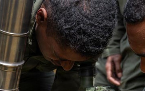 U.S. Marines conduct mortar system training with partner forces
