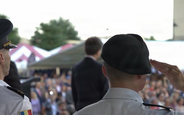 U.S Army Europe and Africa Band and Chorus performs Freedom 250 celebration event at Bucharest U.S. Embassy
