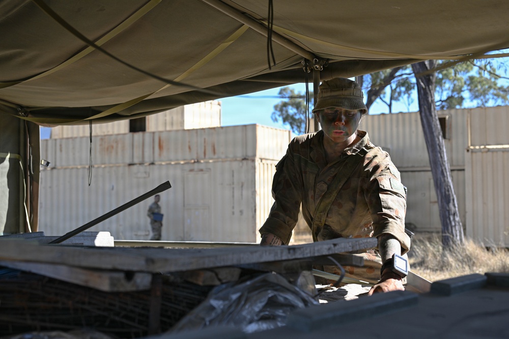 Southern Jackaroo 26: Australian Army Soldier Unloads Supply Shipment