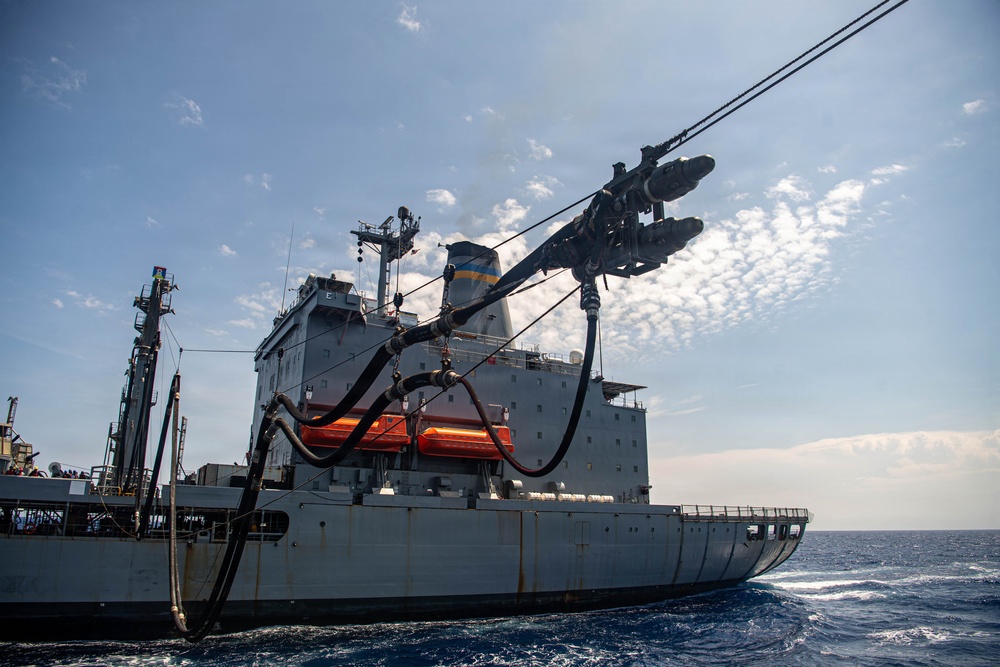 USS Gridley Conducts Refueling-At-Sea
