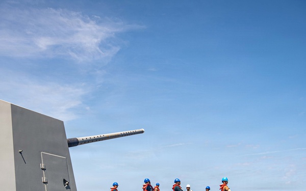 USS Gridley Conducts Refueling-At-Sea