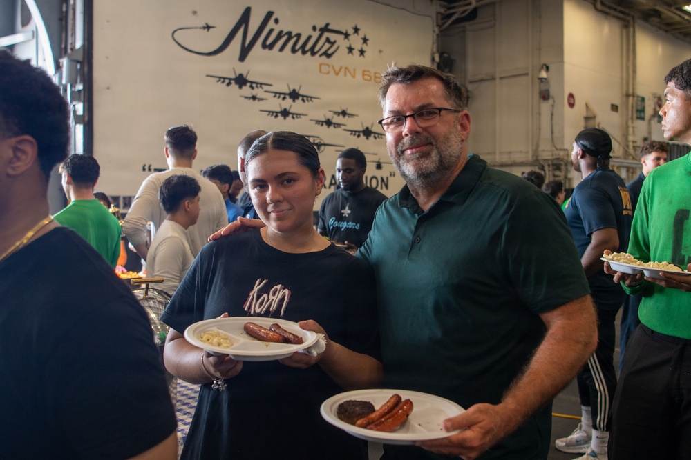 USS Nimitz Conducts Steel Beach Picnic During Tiger Cruise