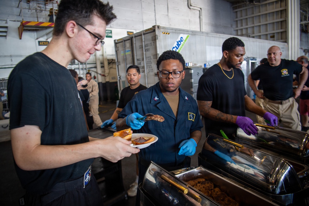 USS Nimitz Conducts Steel Beach Picnic During Tiger Cruise