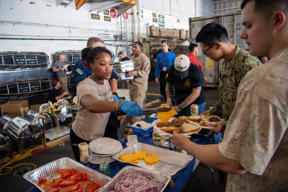 USS Nimitz Conducts Steel Beach Picnic During Tiger Cruise