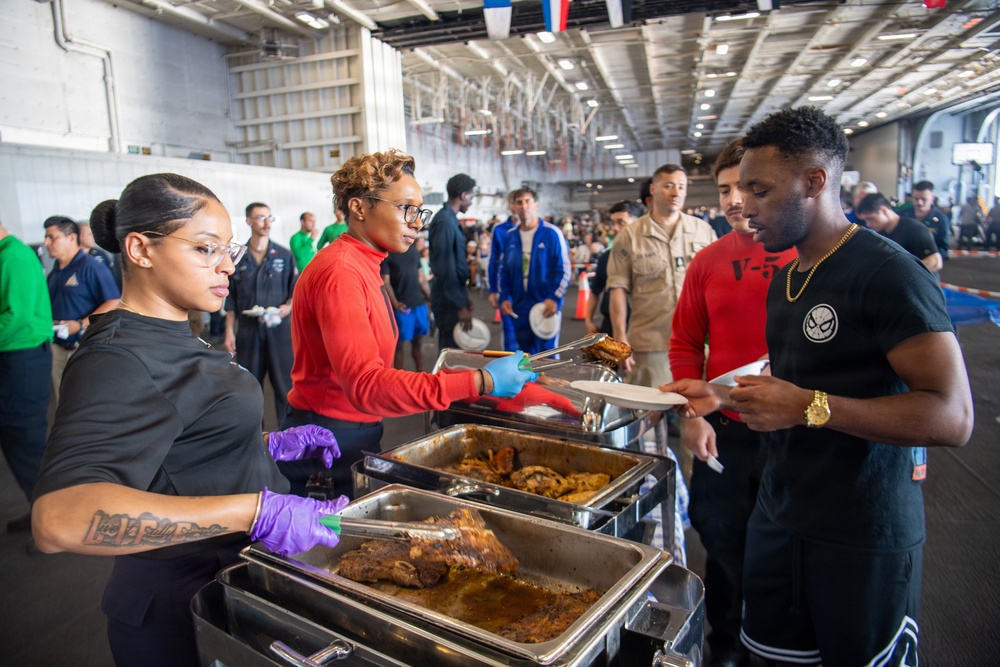 USS Nimitz Conducts Steel Beach Picnic During Tiger Cruise