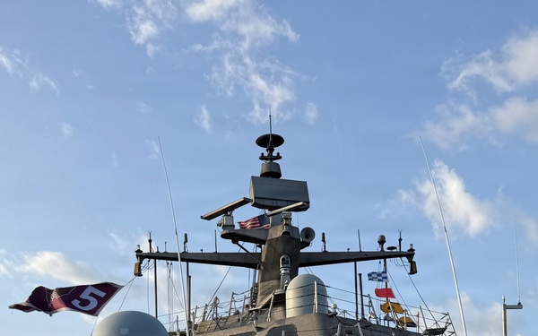 Littoral combat ship USS Billings (LCS 15) gets underway from at Ponce, Puerto Rico, June 26, 2026.