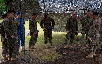 U.S. Marine Corps Maj. Gen. Raymond Adams observes combined arms live fire exercise during Sea Breeze 26