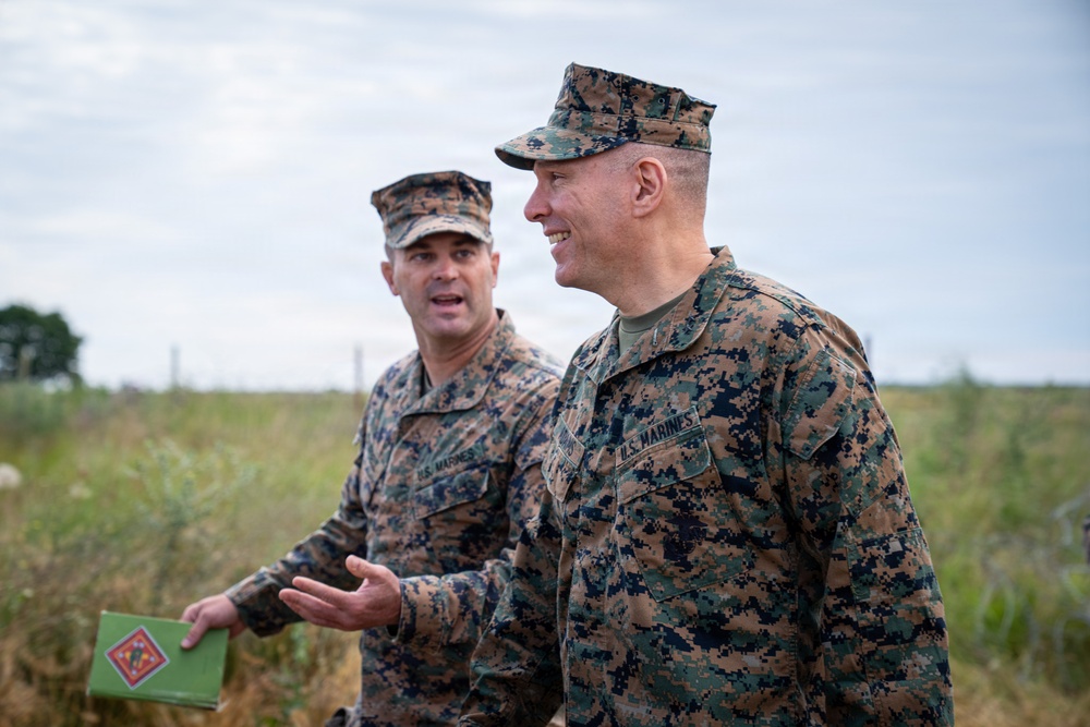 U.S. Marine Corps Maj. Gen. Raymond Adams observes combined arms live fire exercise during Sea Breeze 26